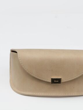 Chic Beige Leather Chloé Sunglasses Case